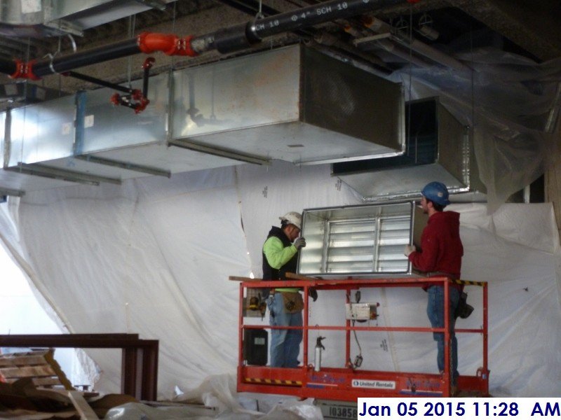Installing motorized dampers at the 1st floor Facing North